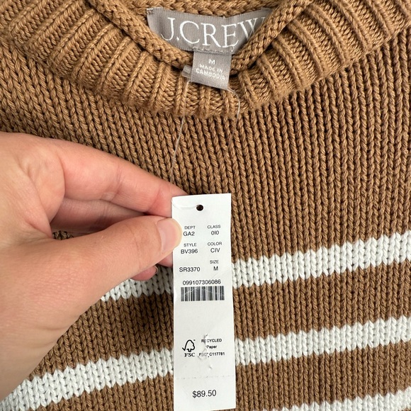 NWT J. Crew Rollneck Striped Sweater size Medium - Picture 5 of 11